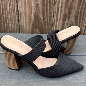 Black Women's block Heel Sandals